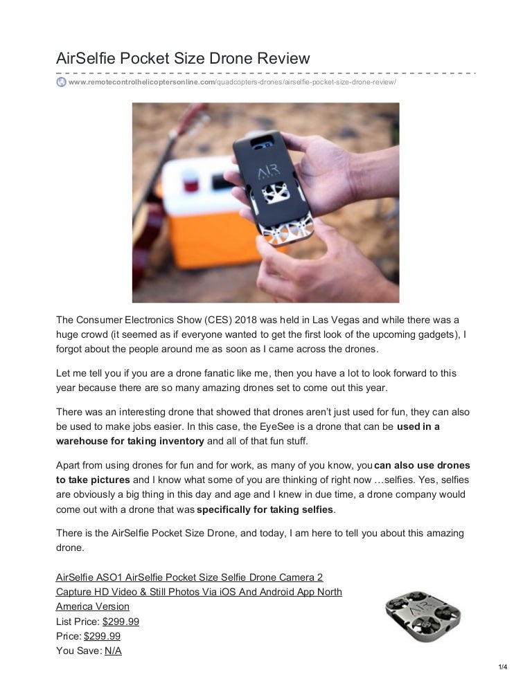 air selfie drone price