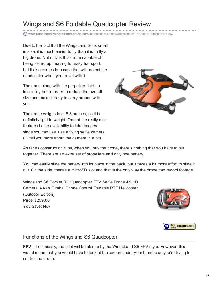 wingsland s6 rc drone