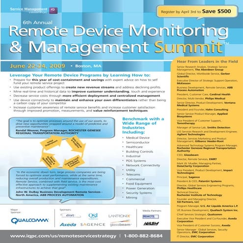 6th Annual Remote Device Monitoring & Management Summit | PDF