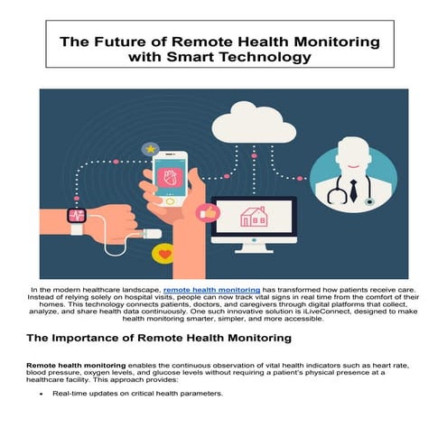 The Future of Remote Health Monitoring with Smart Technology | PDF