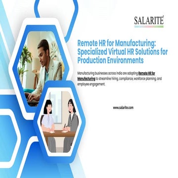 Remote HR for Manufacturing Specialized Virtual HR Solutions for ...