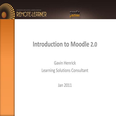 Remote-Learner Moodle 2.0 feature presentation