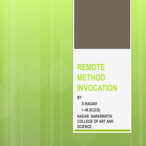 Remote  method invocation