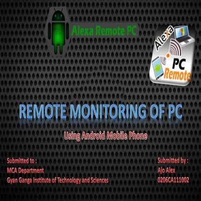Remote monitoring of pc- Project | PPT