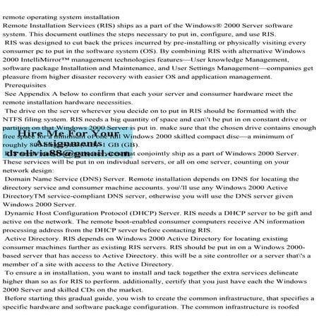 remote operating system installationRemote Installation Services (.pdf