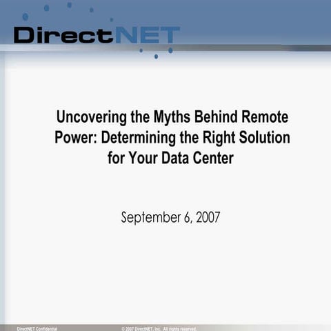 Uncovering the Myths Behind Remote Power