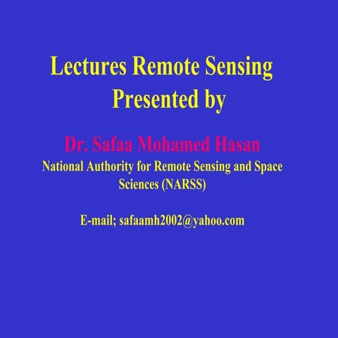 Remote sensing