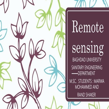 Remote sensing