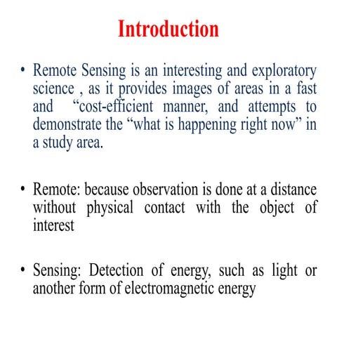 Remote sensing