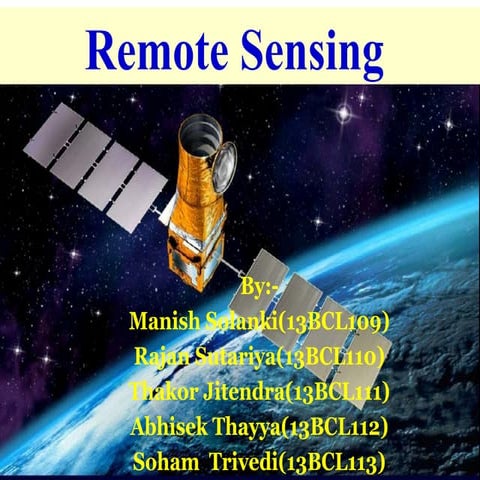 Remote sensing by jitendra thakor