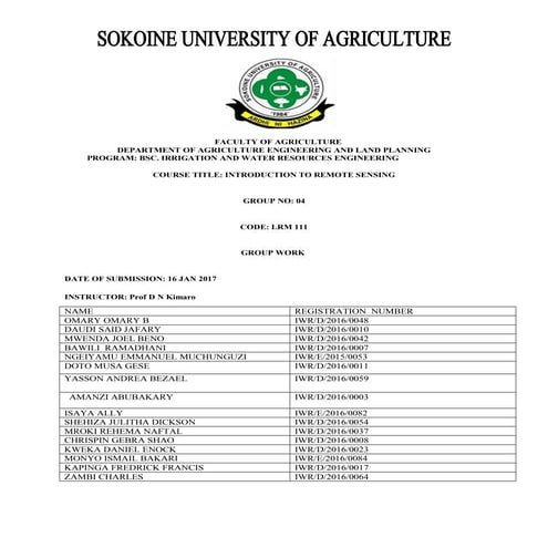 INTRODUCTION TO REMOTE SENSING