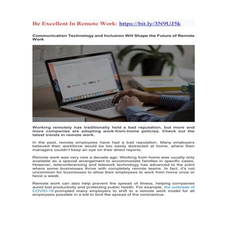 Excellency  In Remote Work