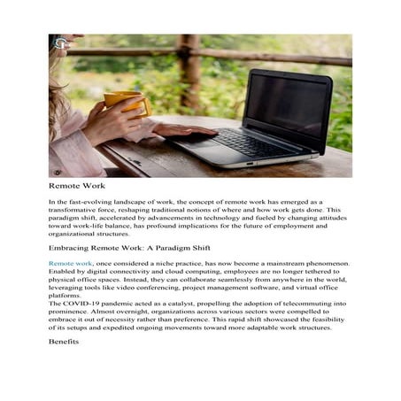 Top 5 Benefits of Remote Work, Automation and Workplace | Insider Market Rese...