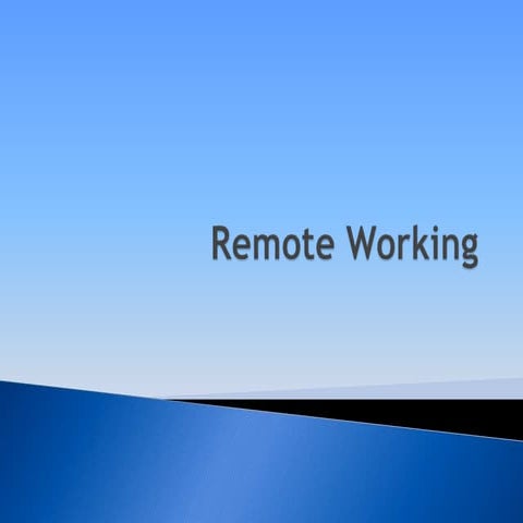 Remote working