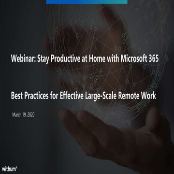Webinar: Stay Productive at Home with Microsoft 365