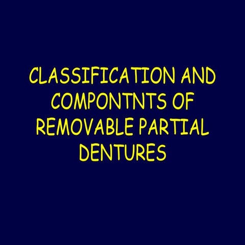 removable Partial denture | PPTX