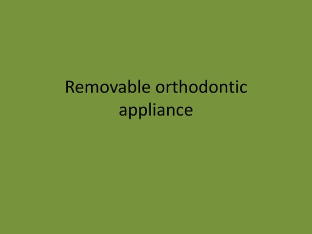 Removable orthodontic appliance