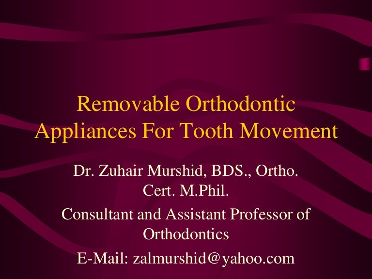 Removable Orthodontic Appliances
