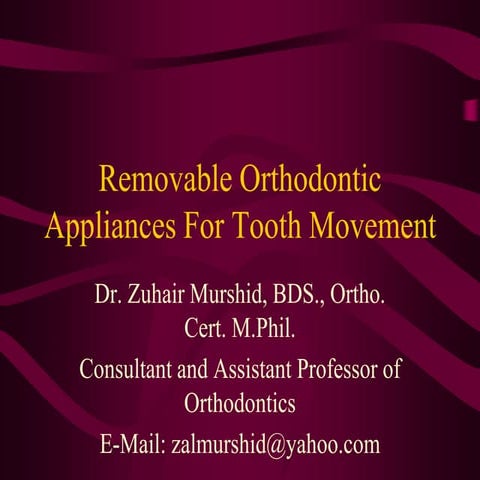 Removable Orthodontic Appliances