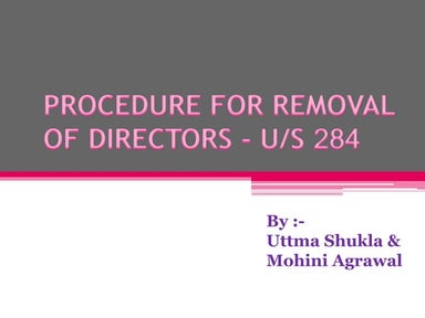 Removal of directors