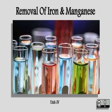 Removal of iron &; Manganese