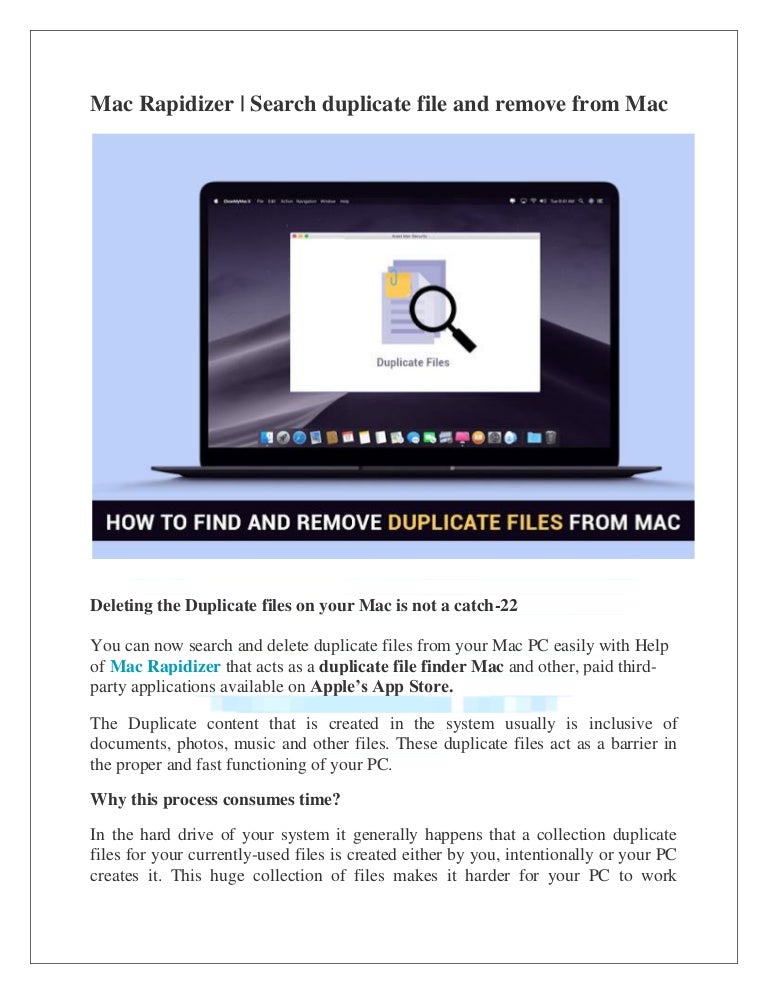 Delete duplicate files mac free version Delete duplicate files mac free version