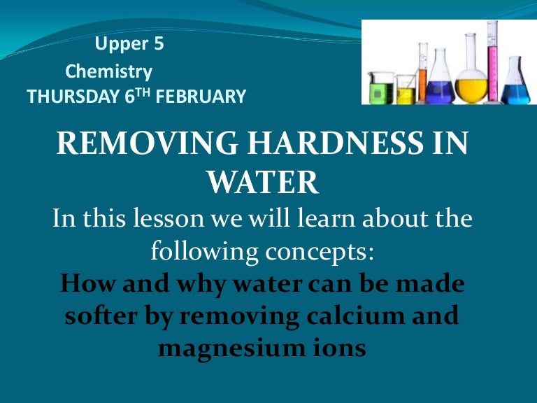 Removing hardness from water