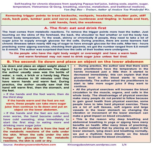 Removing trigger points to treat backache, neckpain, headache, shoulder