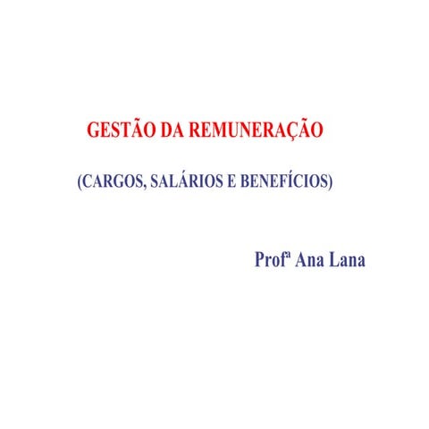 Remuneracao Cargos e salarios | PPT