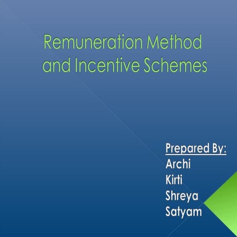 Remuneration method