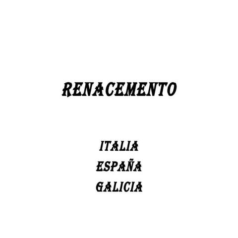 RENACEMENTO