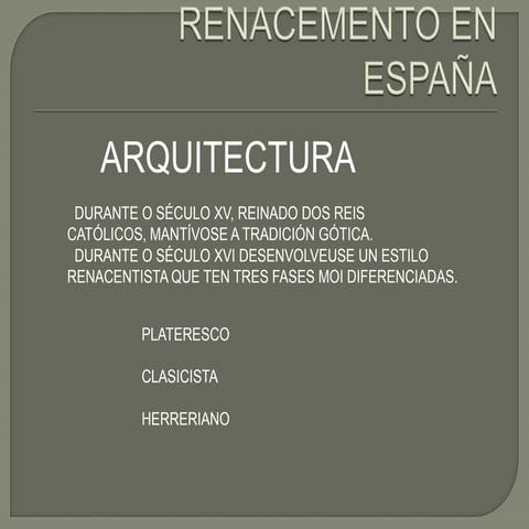 Renacemento en españa