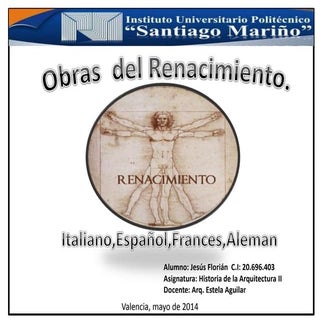 OBRAS DEL RENACIMIENTO (Italiano,Es...