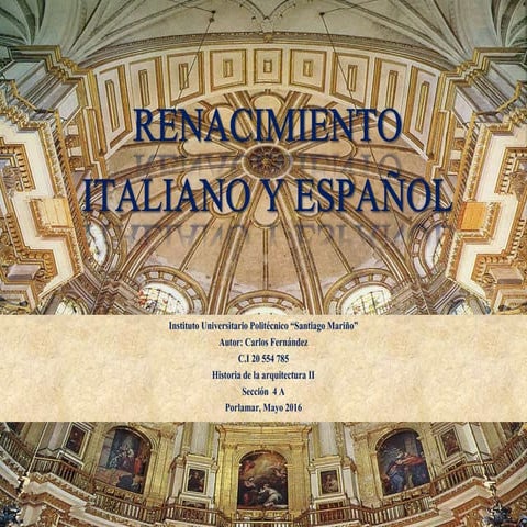Renacimiento Italiano y Español