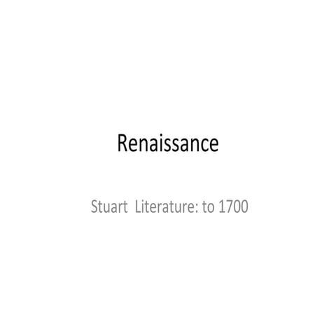 Renaissance 2 the stuarts
