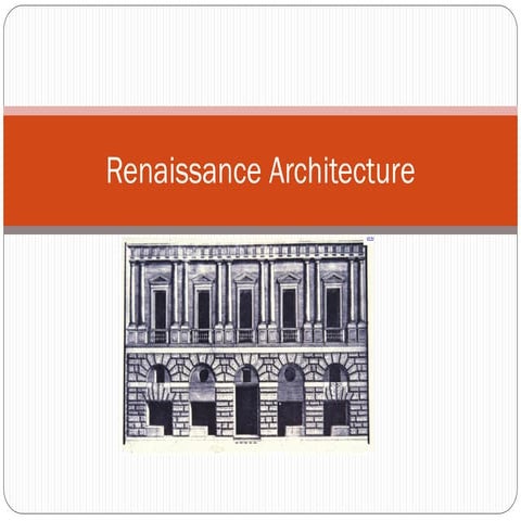 renaissance architecture, history of Architecture