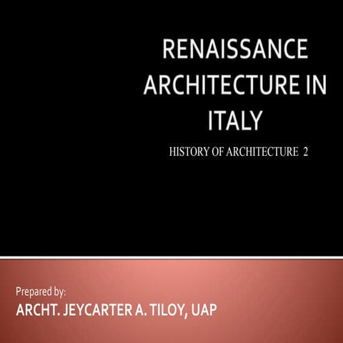 Renaissance architecture in italy