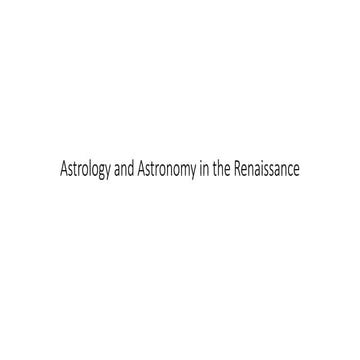 Renaissance Astrology and Astronomy.pptx