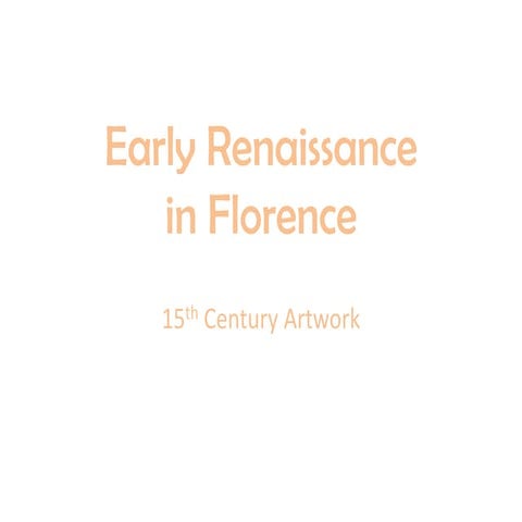 Early & High Renaissance