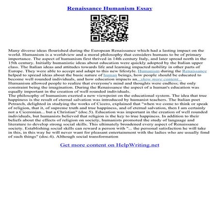Renaissance Essay