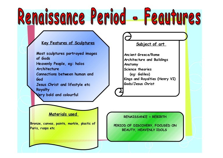 Renaissance Sculptures Features quick Summary
