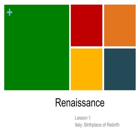 Ch.1/L1 - Italy: the Birthplace of the Renaissance