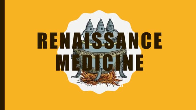 Renaissance medicine by TriAngels (medical group) history of medicine