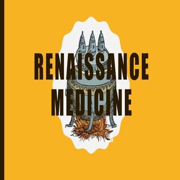 Renaissance medicine by TriAngels (medical group) history of medicine