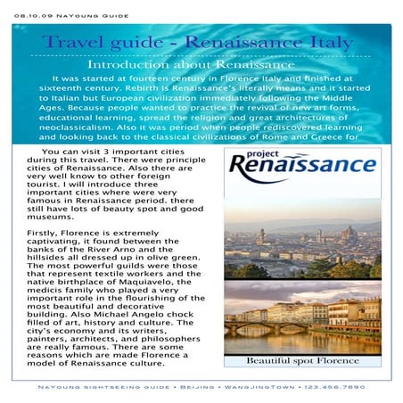 Renaissance Travel Guide | ZIP