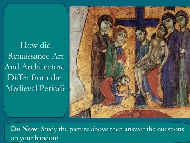 Renaissance vs. medieval art lesson ppt