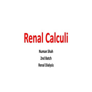 Renal calculi