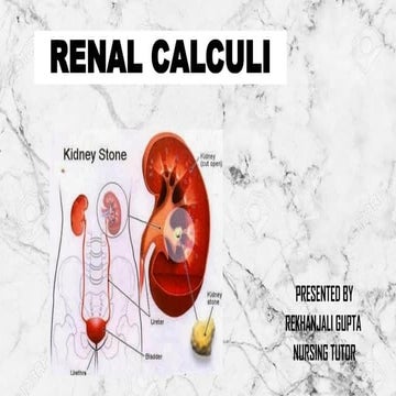 RENAL CALCULI power point presentation for nursing students