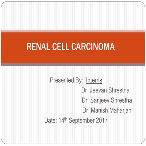 Renal cell carcinoma | PPTX
