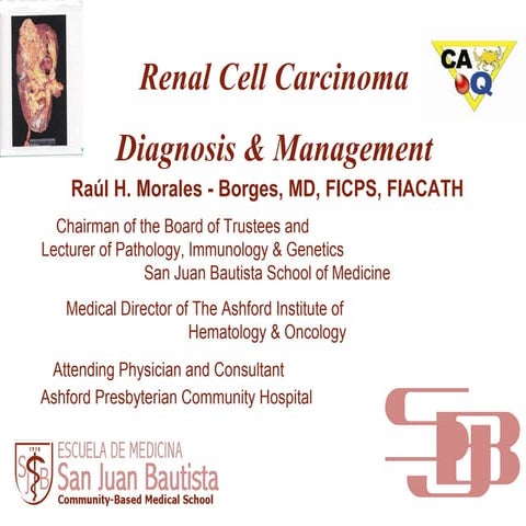 Renal Cell Carcinoma Diagnosis And Management | PPT